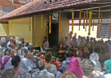 Puja preformed at the Kalari in February 2014